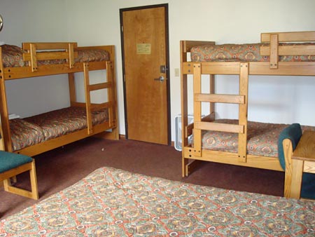 Bunk beds in Twin Sisters lodge