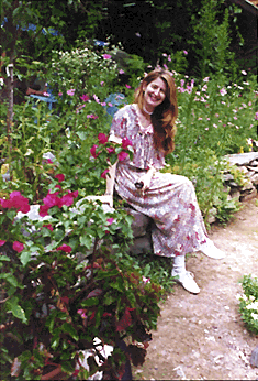 Miriam in garden