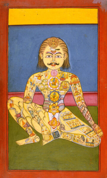 Man practicing a hatha yoga pose